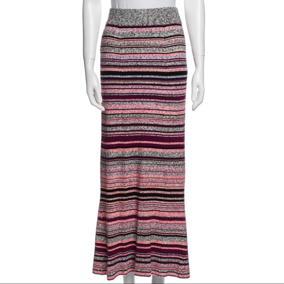 Tanya Taylor Knit Maxi Multi-Striped Skirt Size Large - Picture 1 of 3